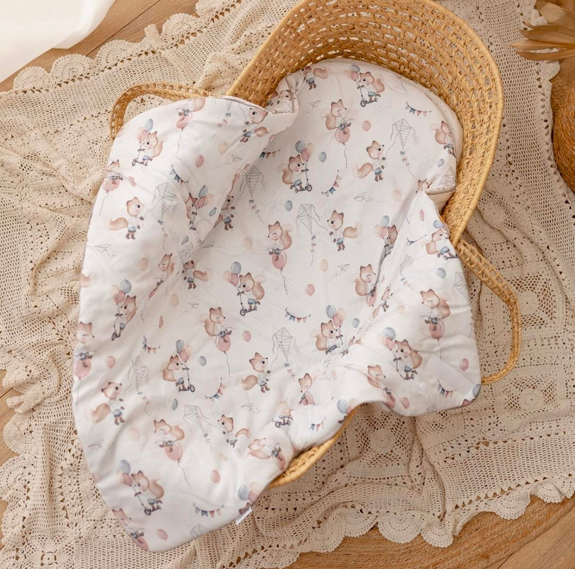 Babysvøb | Bomuldssatin med print