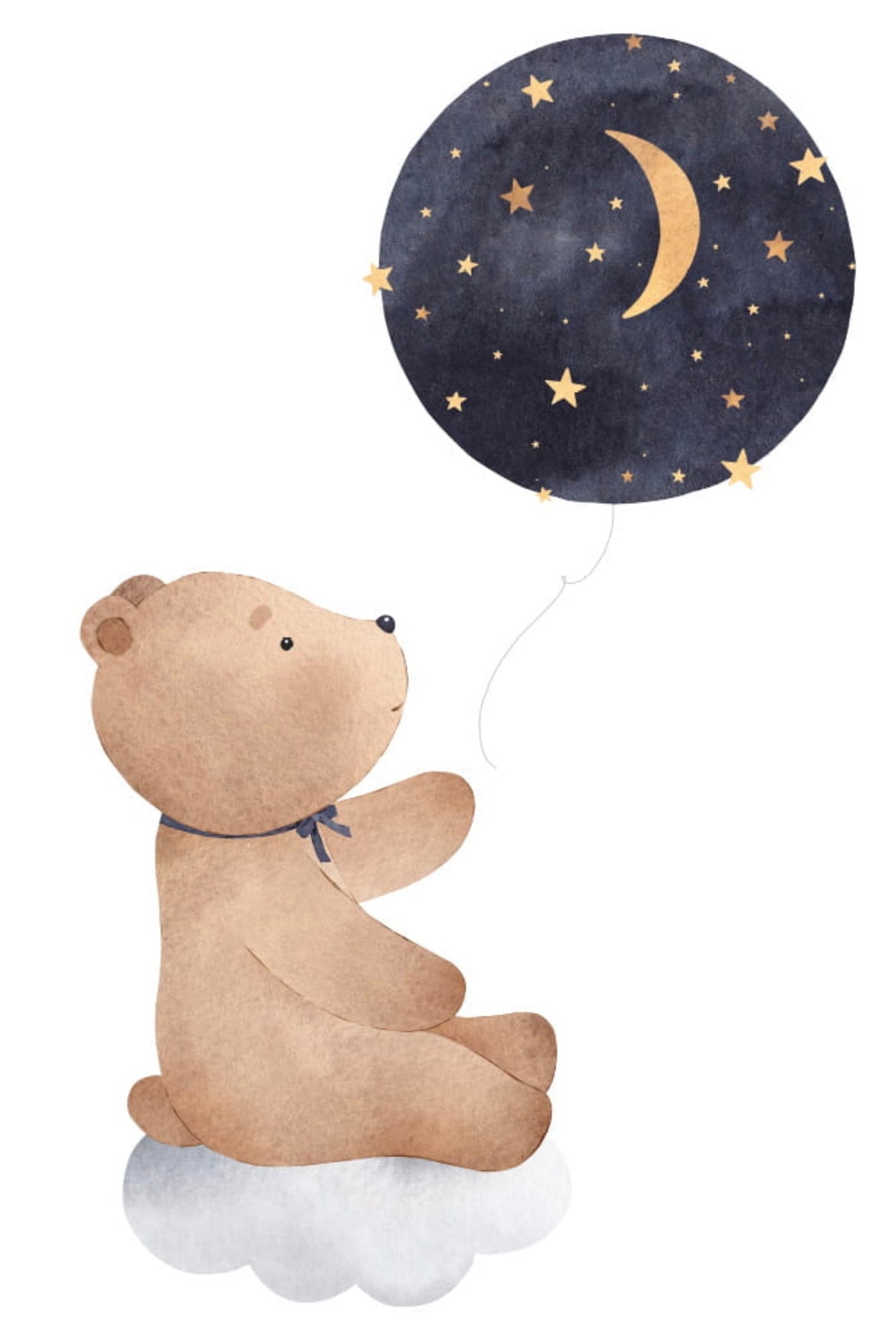 Wallsticker | Teddy bear on cloud