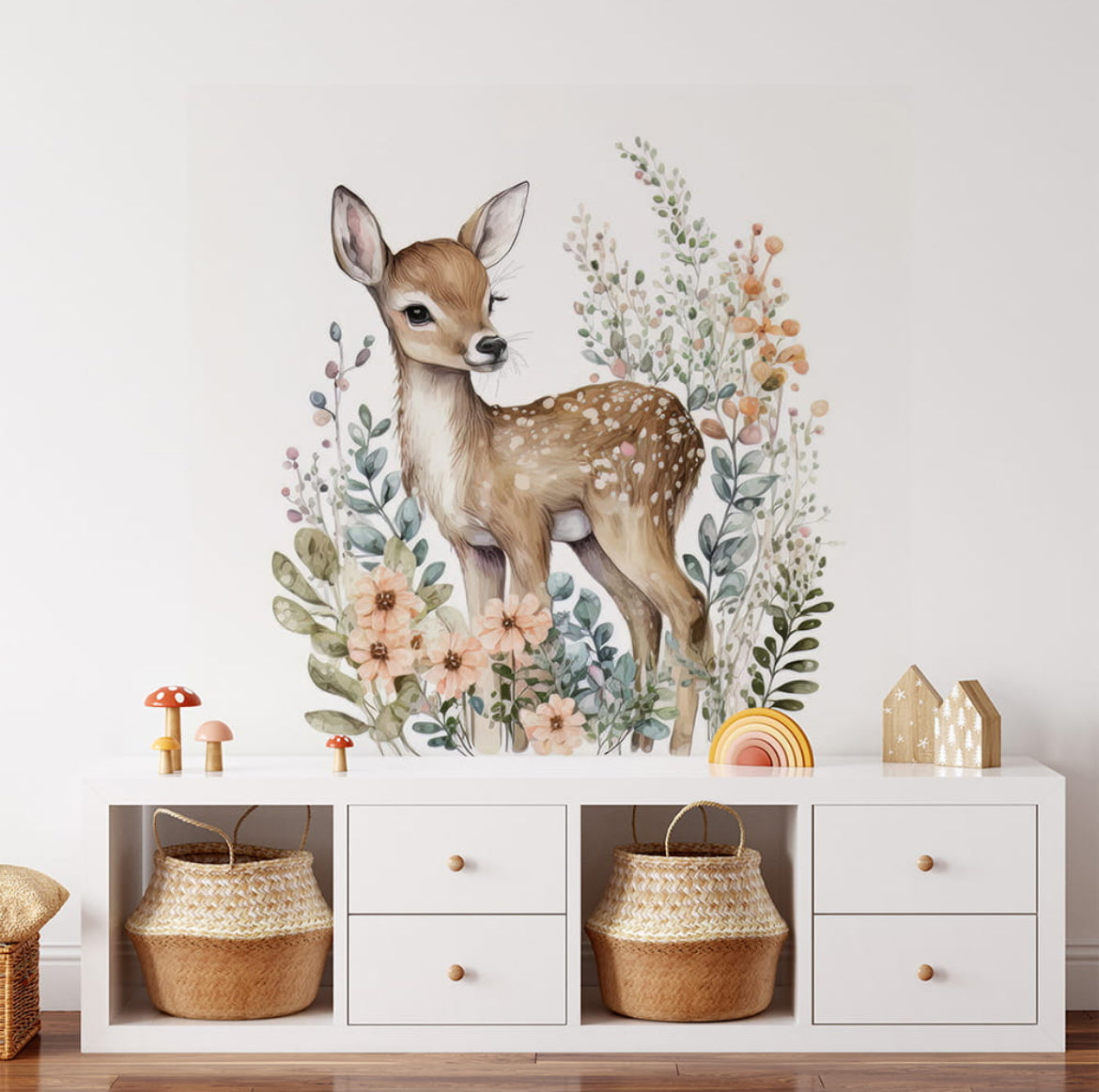 Wallsticker | Deer in Flowers