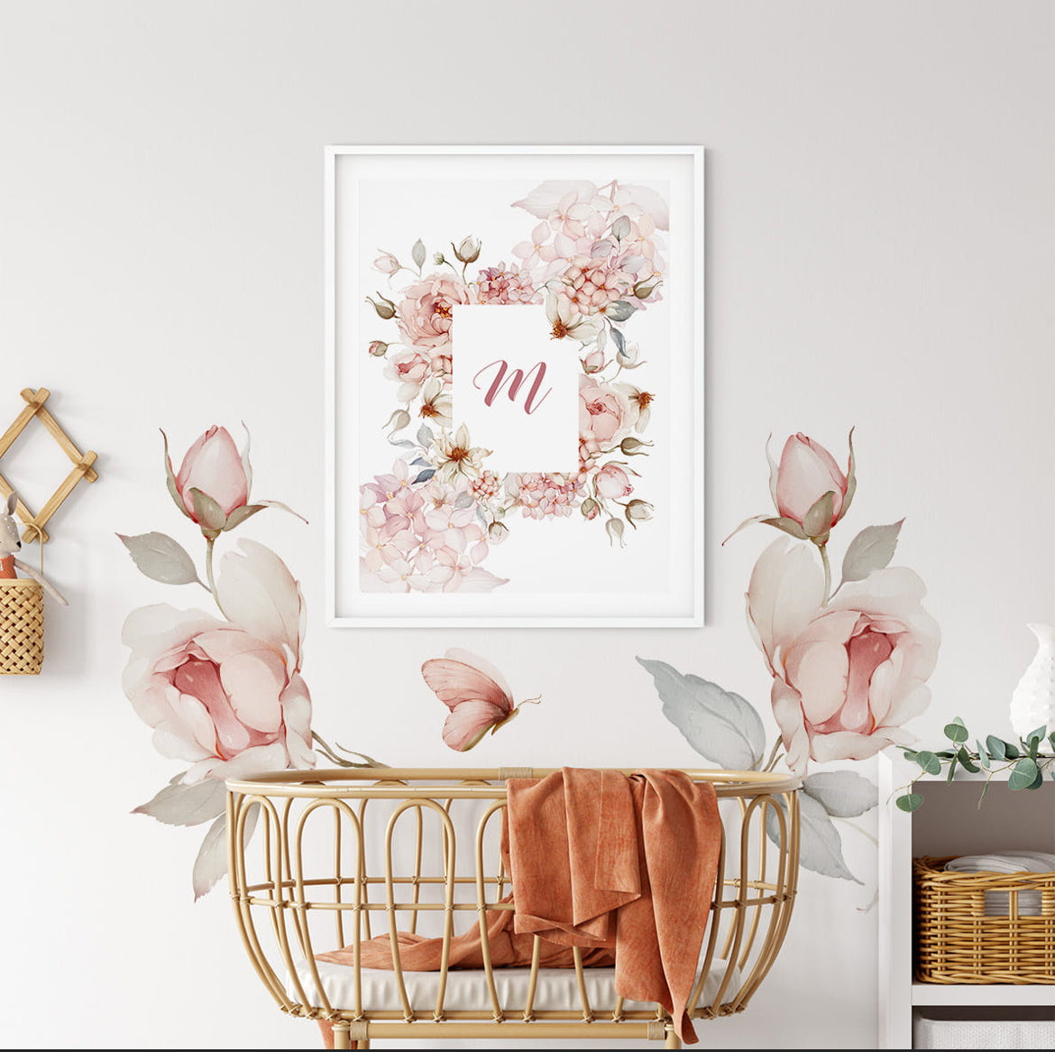 Plakat | Bogstav med blomster