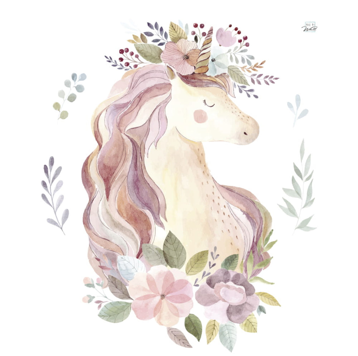 Wallsticker | Unicorn in Flowers