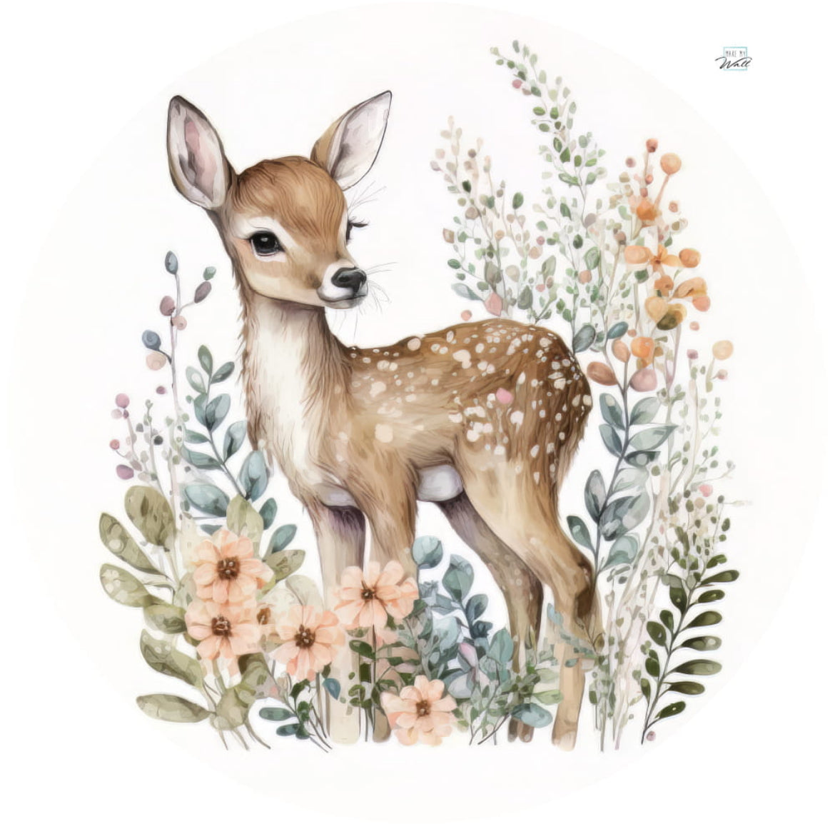 Wallsticker | Deer in Flowers