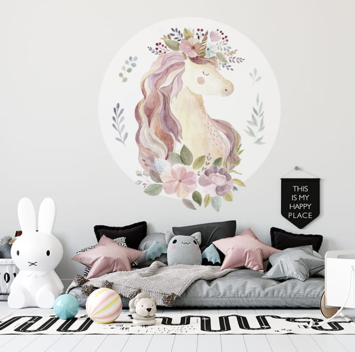 Wallsticker | Unicorn in Flowers