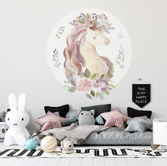 Wallsticker | Unicorn in Flowers